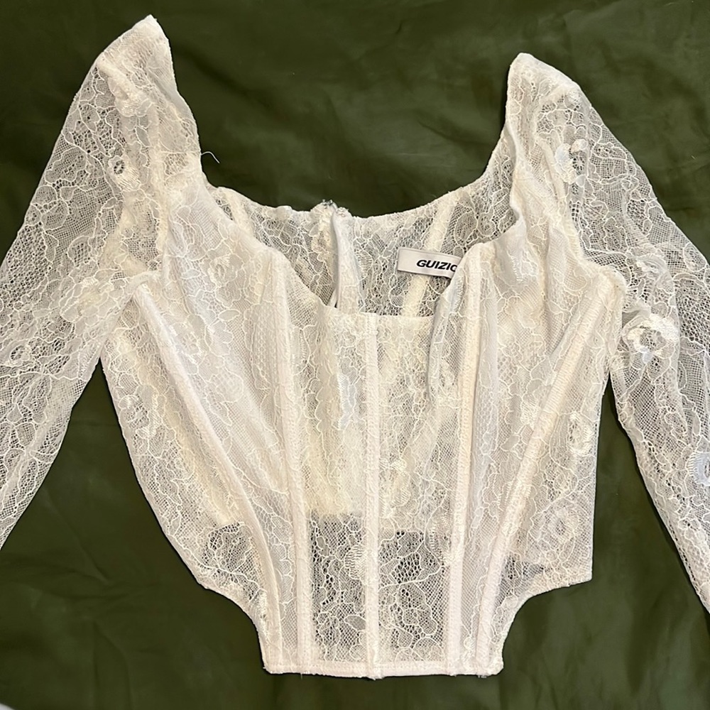 Danielle Guizio Dex Lace Corset Top size L